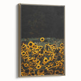 Rustic Wall Art - Sunflower Field at Sunset, Farmhouse Decor Print