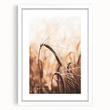 Elegant Wheat Stalk Art Print, Rustic Farmhouse Wall Decor