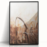 Elegant Wheat Stalk Art Print, Rustic Farmhouse Wall Decor