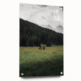 Rustic Wall Art - Horse Grazing in Mountain Valley, Farmhouse Decor Print