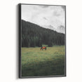 Rustic Wall Art - Horse Grazing in Mountain Valley, Farmhouse Decor Print