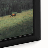 Rustic Wall Art - Horse Grazing in Mountain Valley, Farmhouse Decor Print
