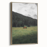 Rustic Wall Art - Horse Grazing in Mountain Valley, Farmhouse Decor Print