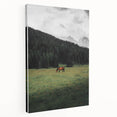 Rustic Wall Art - Horse Grazing in Mountain Valley, Farmhouse Decor Print