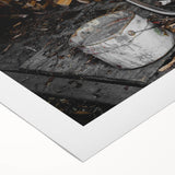 Rustic Wall Art - Stacked Firewood and Old Bucket, Farmhouse Decor Print