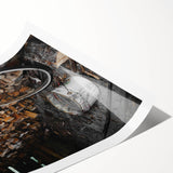 Rustic Wall Art - Stacked Firewood and Old Bucket, Farmhouse Decor Print