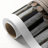 Rustic Wall Art - Weathered Log Cabin Wall Detail, Farmhouse Decor Print