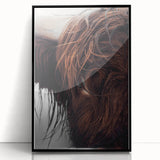 Rustic Wall Art - Close-Up of Highland Cow Fur, Farmhouse Decor Print
