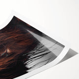 Rustic Wall Art - Close-Up of Highland Cow Fur, Farmhouse Decor Print