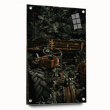 Rustic Wall Art - Abandoned Tractor Overgrown with Vines, Farmhouse Decor