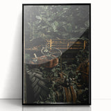 Rustic Wall Art - Abandoned Tractor Overgrown with Vines, Farmhouse Decor