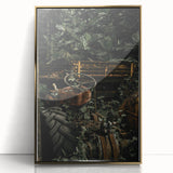 Rustic Wall Art - Abandoned Tractor Overgrown with Vines, Farmhouse Decor