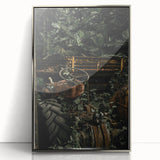 Rustic Wall Art - Abandoned Tractor Overgrown with Vines, Farmhouse Decor