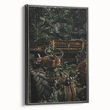 Rustic Wall Art - Abandoned Tractor Overgrown with Vines, Farmhouse Decor