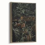 Rustic Wall Art - Abandoned Tractor Overgrown with Vines, Farmhouse Decor