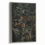 Rustic Wall Art - Abandoned Tractor Overgrown with Vines, Farmhouse Decor