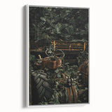 Rustic Wall Art - Abandoned Tractor Overgrown with Vines, Farmhouse Decor