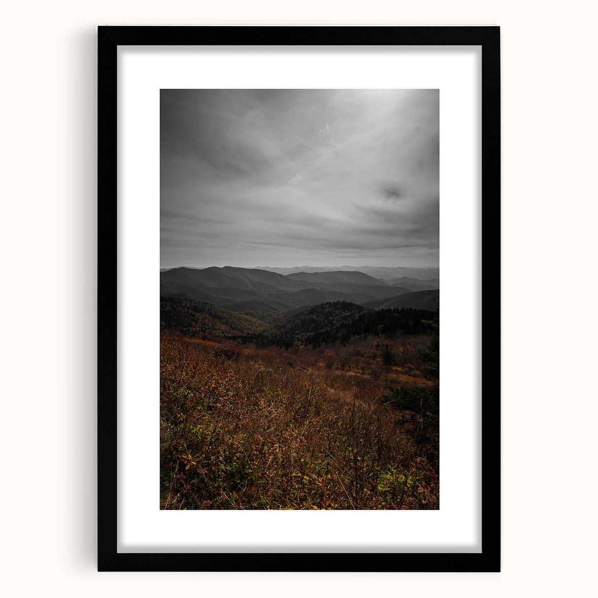 Rustic Wall Art - Expansive Mountain Range Landscape, Farmhouse Decor Print