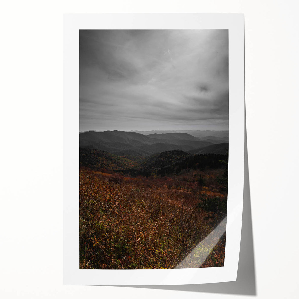 Rustic Wall Art - Expansive Mountain Range Landscape, Farmhouse Decor Print