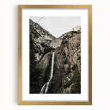 Rustic Wall Art - Majestic Mountain Waterfall, Farmhouse Decor Print