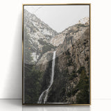 Rustic Wall Art - Majestic Mountain Waterfall, Farmhouse Decor Print