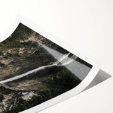 Rustic Wall Art - Majestic Mountain Waterfall, Farmhouse Decor Print