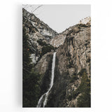 Rustic Wall Art - Majestic Mountain Waterfall, Farmhouse Decor Print