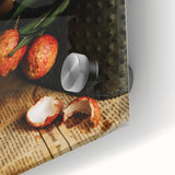 Rustic Wall Art - Still Life with Lychee and Leaves for Farmhouse Decor