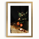 Rustic Wall Art - Still Life with Lychee and Leaves for Farmhouse Decor
