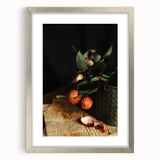 Rustic Wall Art - Still Life with Lychee and Leaves for Farmhouse Decor