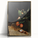 Rustic Wall Art - Still Life with Lychee and Leaves for Farmhouse Decor