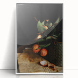 Rustic Wall Art - Still Life with Lychee and Leaves for Farmhouse Decor