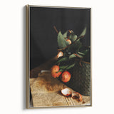 Rustic Wall Art - Still Life with Lychee and Leaves for Farmhouse Decor