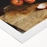 Rustic Wall Art - Still Life with Lychee and Leaves for Farmhouse Decor