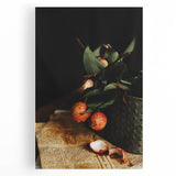 Rustic Wall Art - Still Life with Lychee and Leaves for Farmhouse Decor