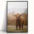 Rustic Wall Art - Highland Cow in Pasture for Farmhouse Nature Decor