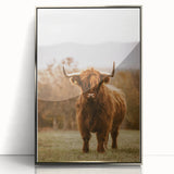 Rustic Wall Art - Highland Cow in Pasture for Farmhouse Nature Decor