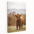 Rustic Wall Art - Highland Cow in Pasture for Farmhouse Nature Decor