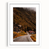 Rustic Wall Art - Country Road and Wooden Cabin for Farmhouse Decor