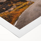 Rustic Wall Art - Country Road and Wooden Cabin for Farmhouse Decor