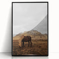 Rustic Wall Art - Wild Horse in Mountain Landscape for Farmhouse Decor