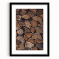 Rustic Wall Art - Stacked Firewood for Cozy Farmhouse Decor