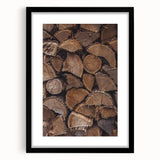 Rustic Wall Art - Stacked Firewood for Cozy Farmhouse Decor