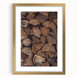 Rustic Wall Art - Stacked Firewood for Cozy Farmhouse Decor