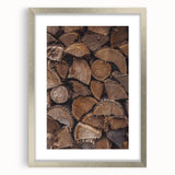Rustic Wall Art - Stacked Firewood for Cozy Farmhouse Decor