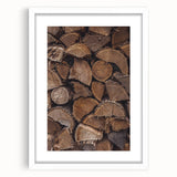 Rustic Wall Art - Stacked Firewood for Cozy Farmhouse Decor