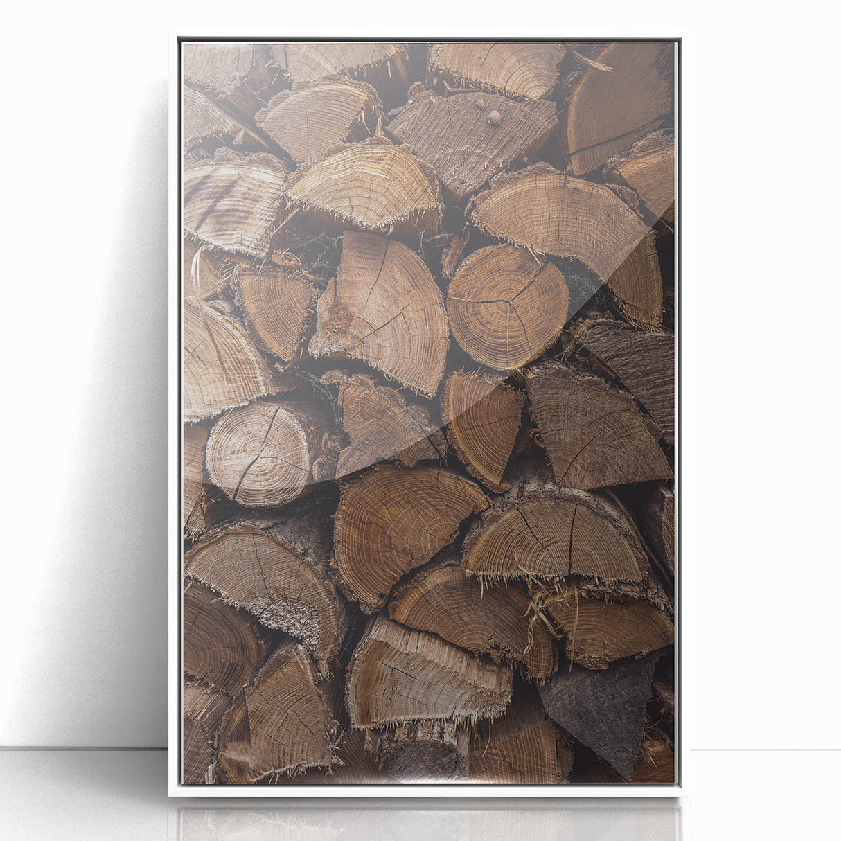 Rustic Wall Art - Stacked Firewood for Cozy Farmhouse Decor