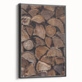 Rustic Wall Art - Stacked Firewood for Cozy Farmhouse Decor