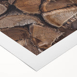 Rustic Wall Art - Stacked Firewood for Cozy Farmhouse Decor