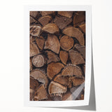 Rustic Wall Art - Stacked Firewood for Cozy Farmhouse Decor